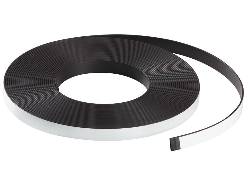 Nastro Magnetico Flessibile Autoadesivo 10x1.5mm, Forte, 1 Metro, Per Pareti E Tavole