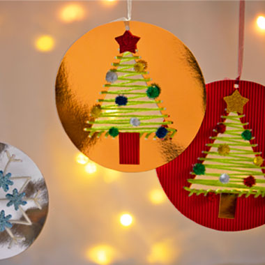 Biglietto albero di Natale da cucire